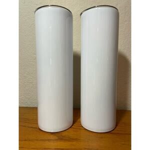 30 oz Sublimation tumbler blanks cups stainless steel 2-pack NWOT